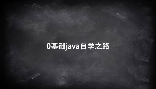 0基礎(chǔ)java自學之路